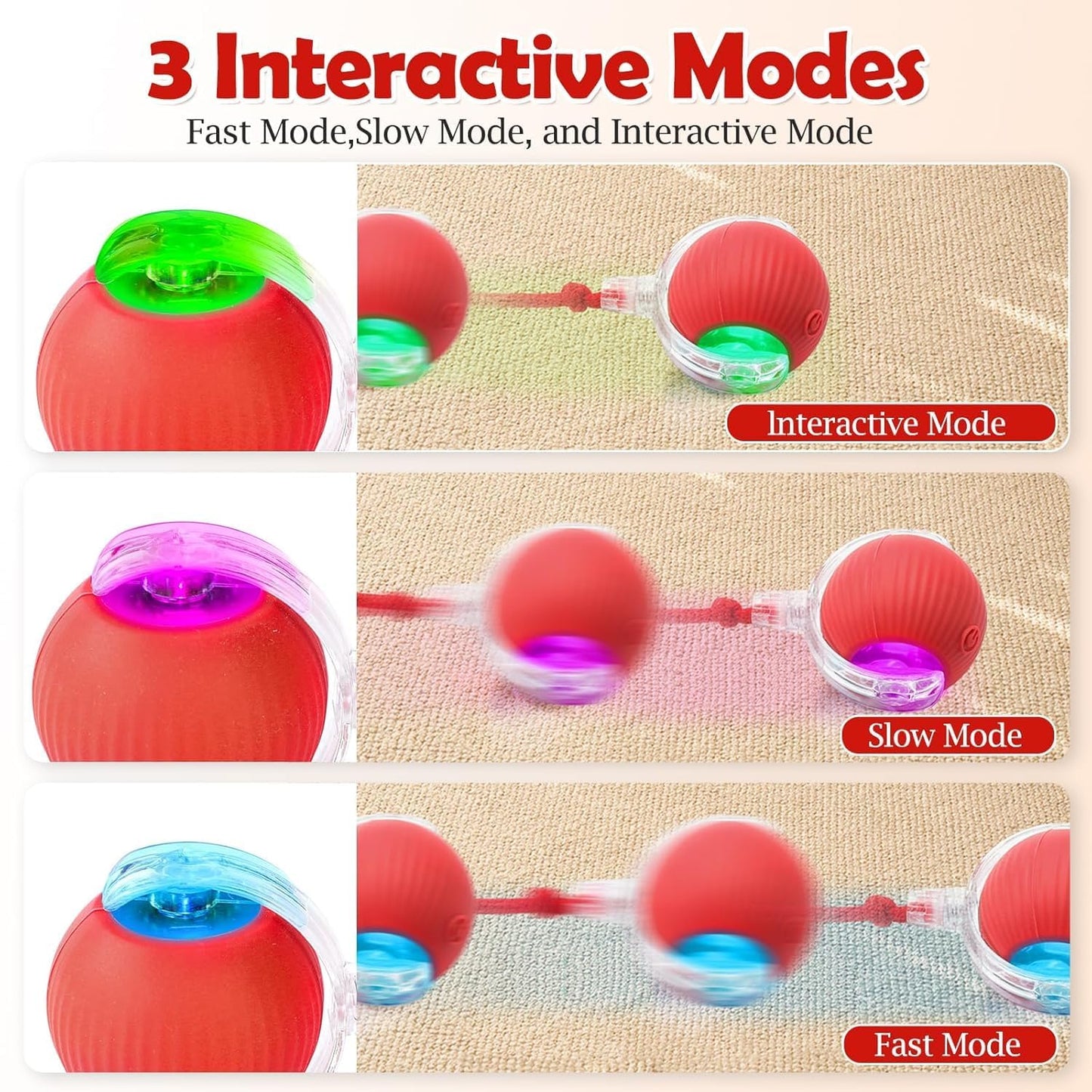 Interactive Rolling Cat Toy – Smart Motion Ball with Tail