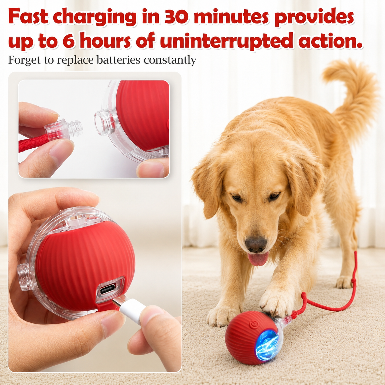 SpeedyTail Interactive Rolling Pet Toy